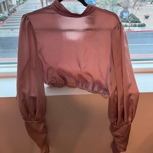 Pink Silk Blouse w/ Button Closure